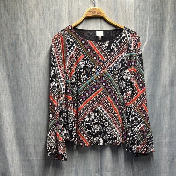 🏴 Cupio long sleeve blouse size large - Picture 1 of 9